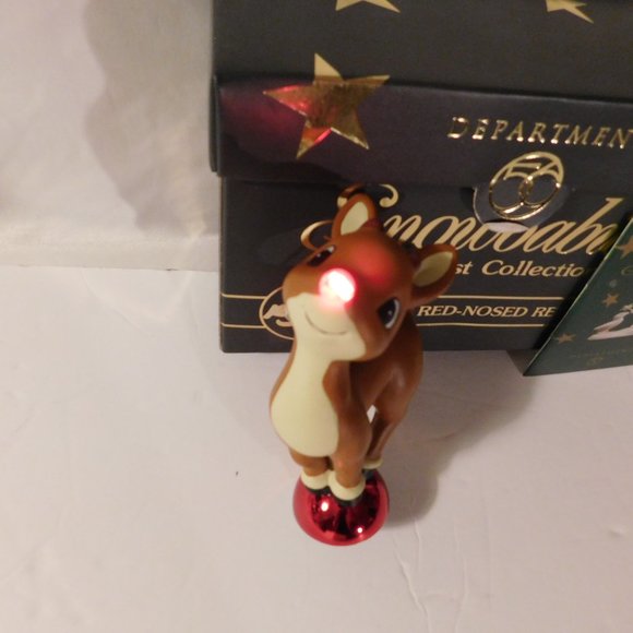 Snowbabies Rudolph The Red Nosed Reindeer Guest Collection Ornament Dept 56 - Picture 13 of 13